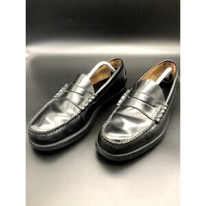 L.L. Bean Black Leather Penny Loafers, Men's Size 12D/EUR 45